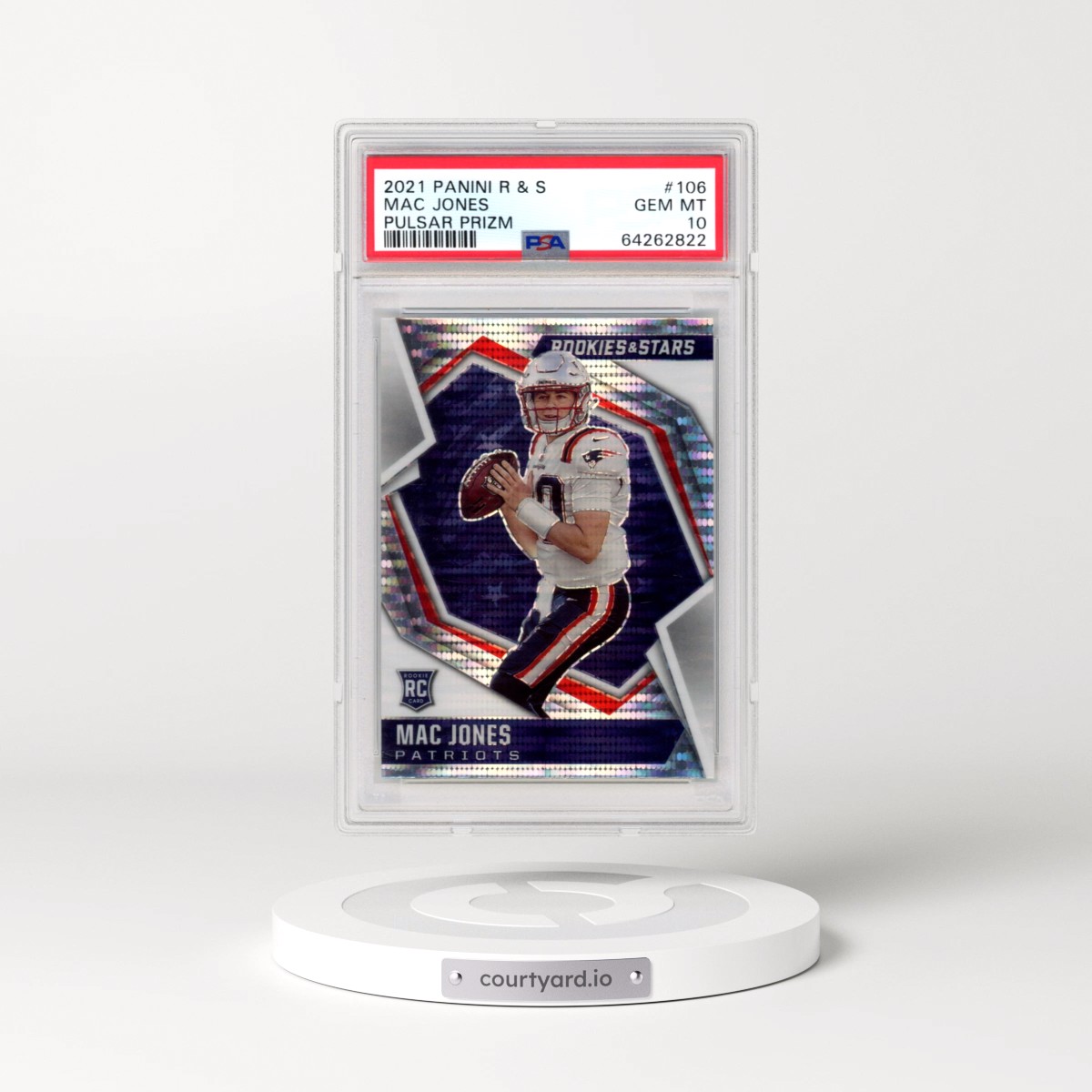 2021 Panini Rookies & Stars #106 Mac Jones - Pulsar Prizm (PSA 10 GEM MINT)