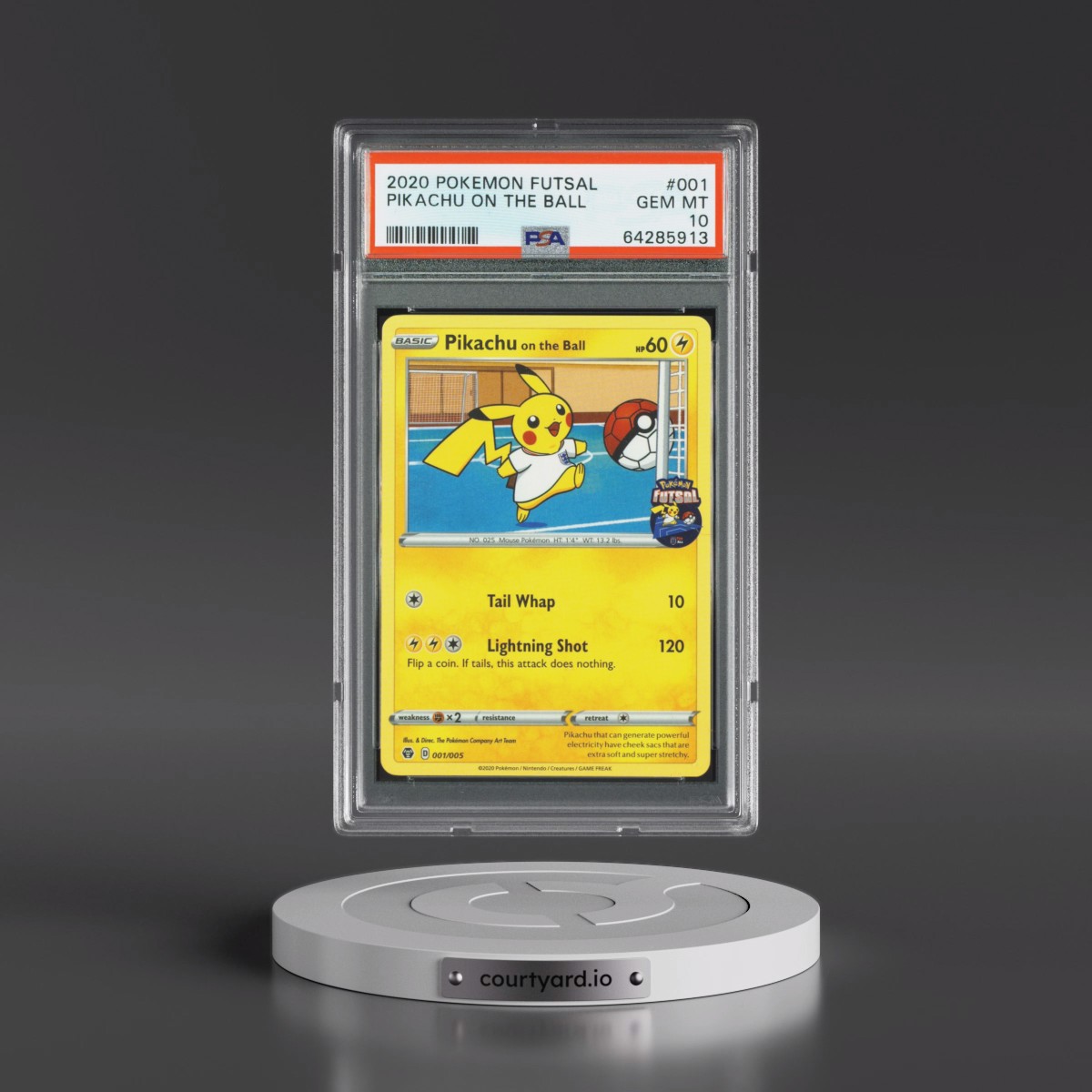 2020 Pokémon Futsal #001 Pikachu on the Ball (PSA 10 GEM MINT)
