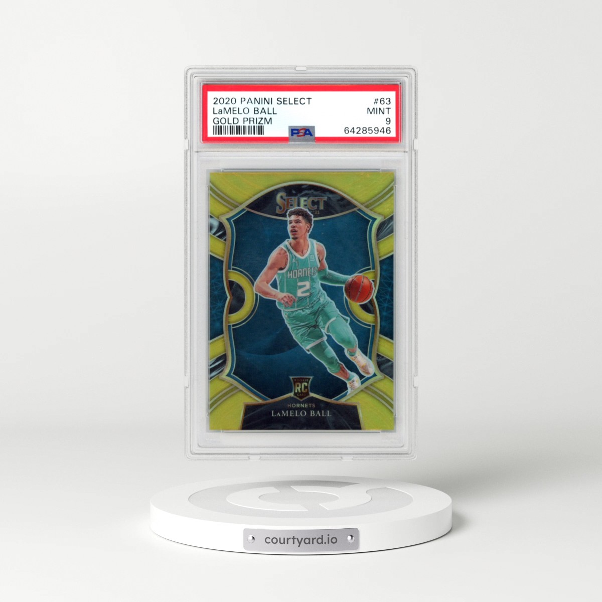 2020 Panini Select #63 LaMelo Ball - Gold Prizm (PSA 9 MINT)