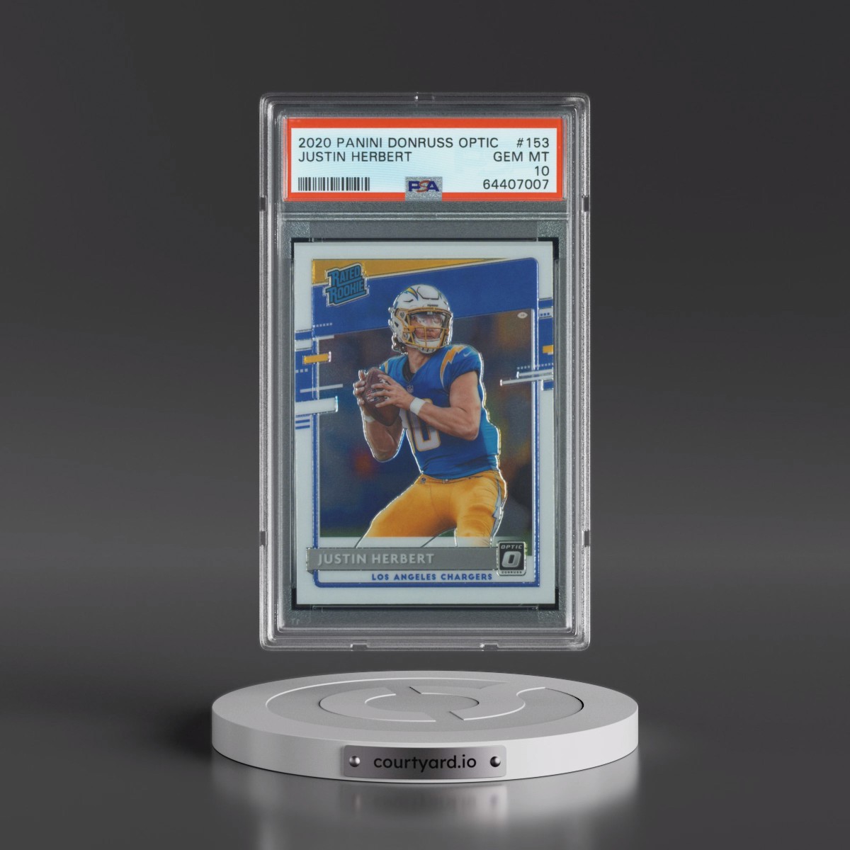 2020 Panini Donruss Optic #153 Justin Herbert (PSA 10 GEM MINT)