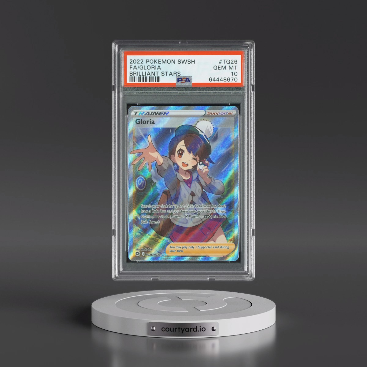 2022 Pokémon Sword & Shield Brilliant Stars Gloria - Full Art #TG26 PSA 10