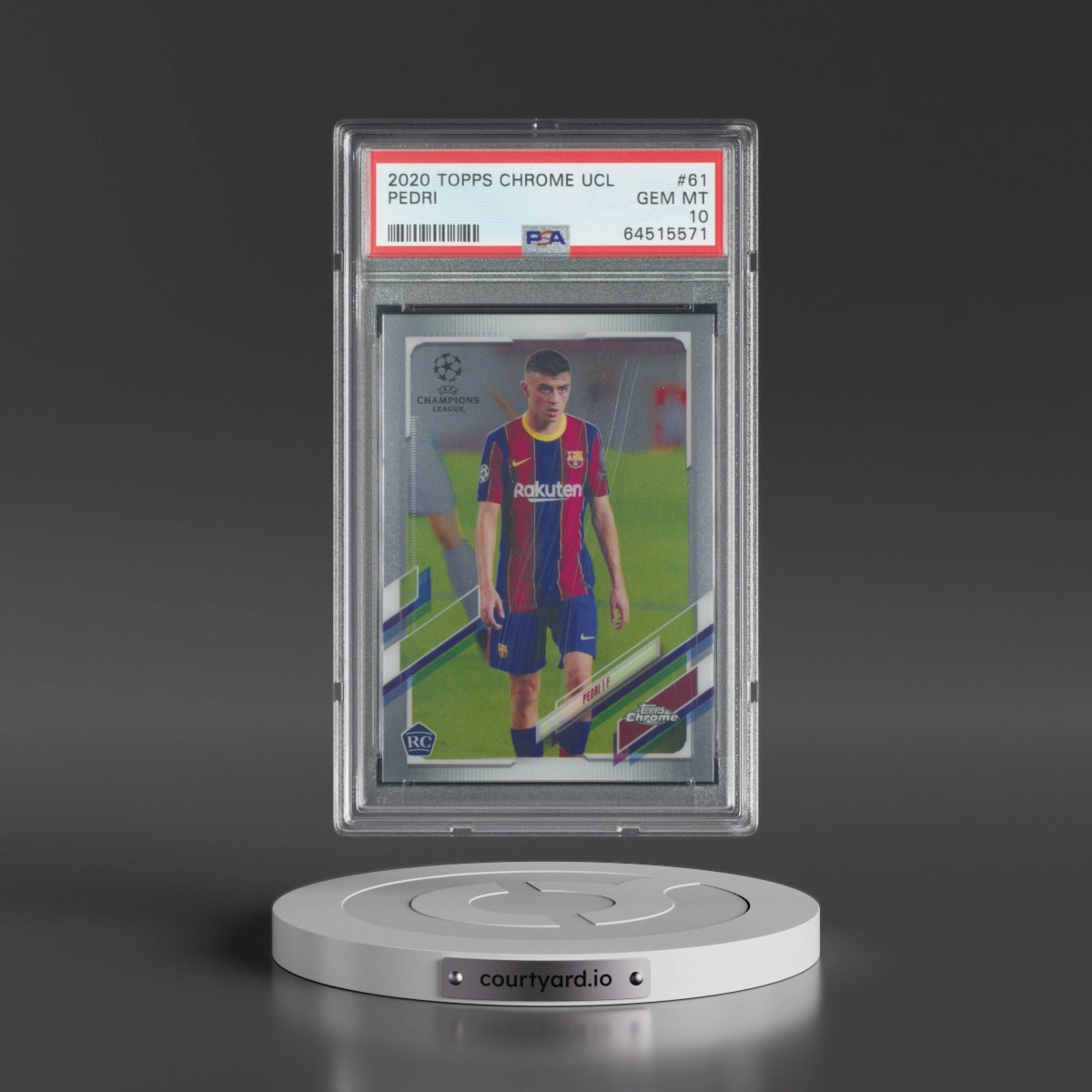 2020 Topps Chrome UEFA Champions League #61 Pedri (PSA 10 GEM MINT)