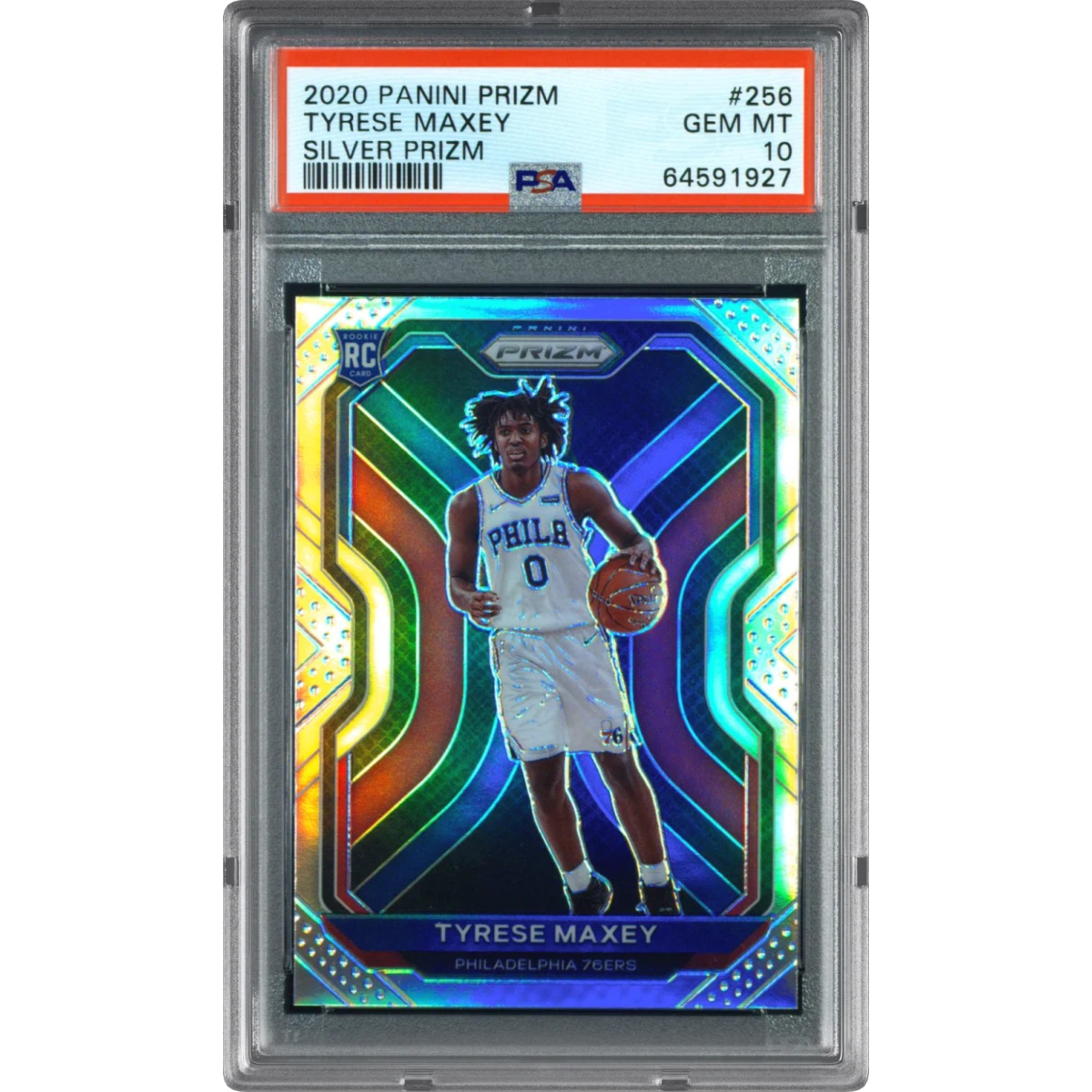 2020 Panini Prizm #256 Tyrese Maxey - Silver Prizm (PSA 10 GEM MINT)