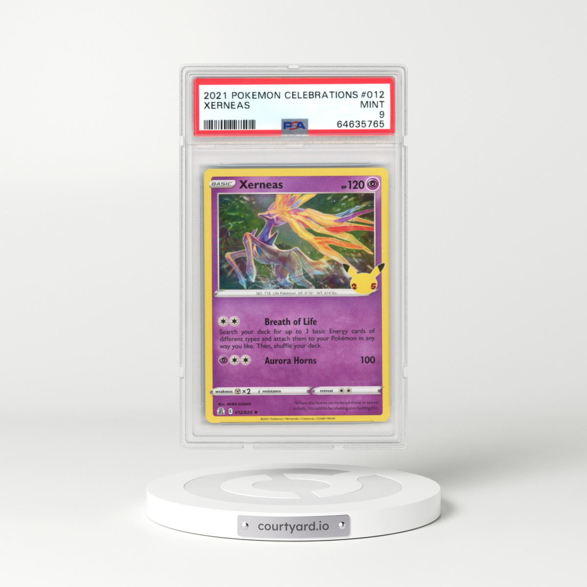 2021 Celebrations #012 Xerneas - Holo (PSA 9 MINT)