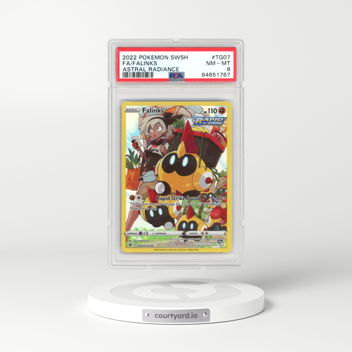 2022 Astral Radiance #TG07 Falinks (PSA 8 NM-MT)