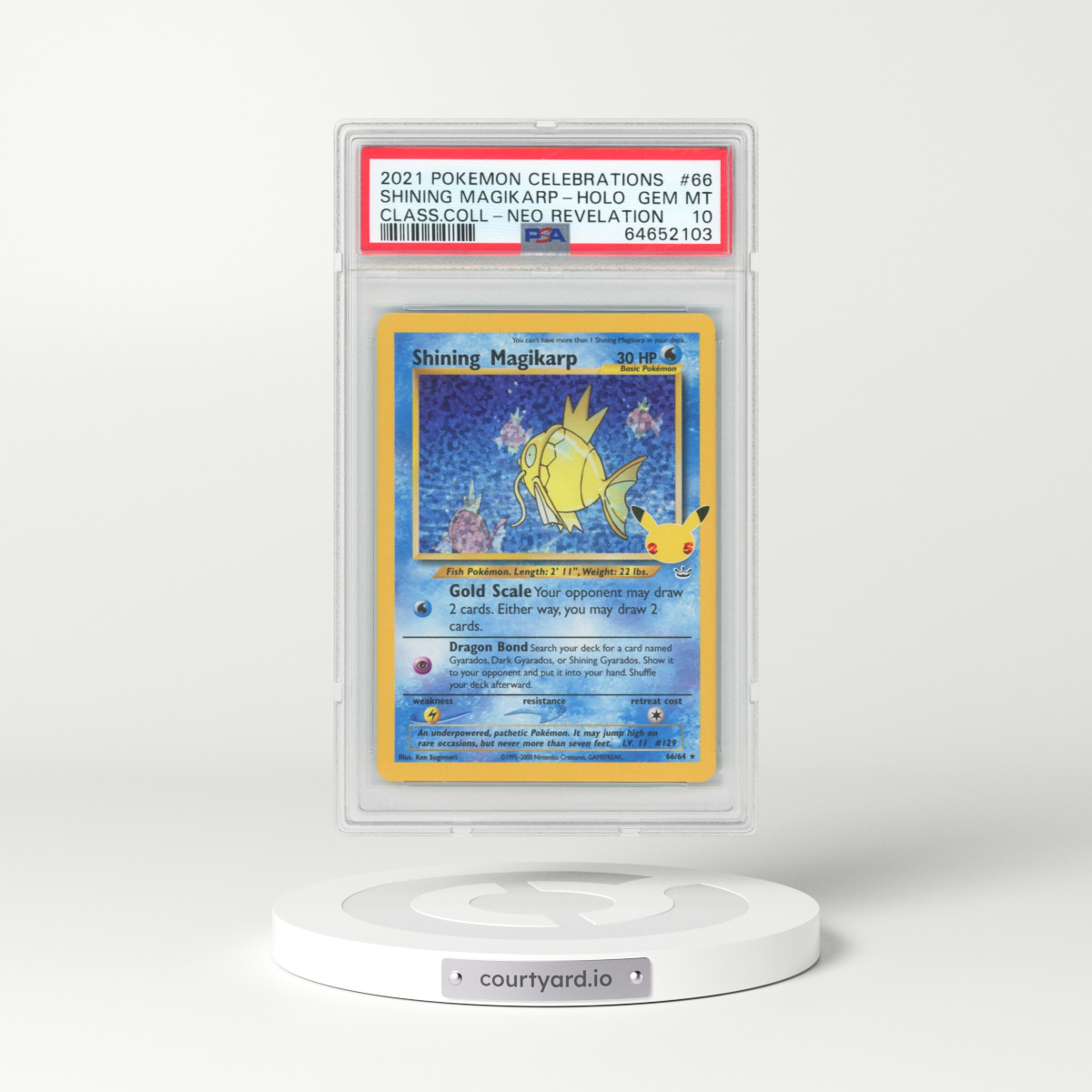 2021 Pokémon Celebrations Classic Collection #66 Shining Magikarp - Holo Holo (PSA 10 GEM MINT)