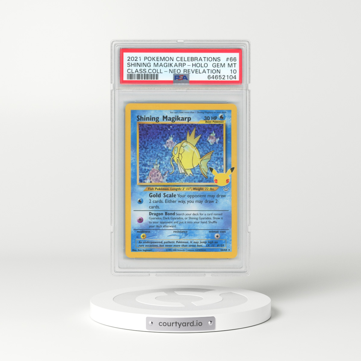 2021 Pokémon Celebrations Classic Collection #66 Shining Magikarp - Holo Holo (PSA 10 GEM MINT)