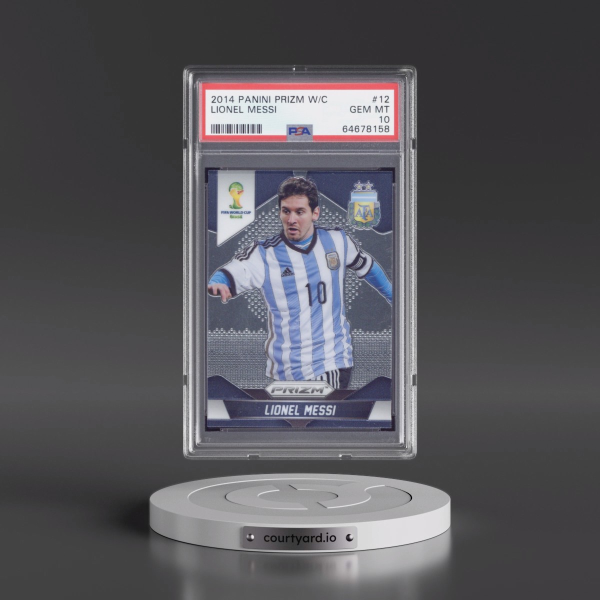 2014 Panini Prizm World Cup #12 Lionel Messi (PSA 10 GEM MINT)