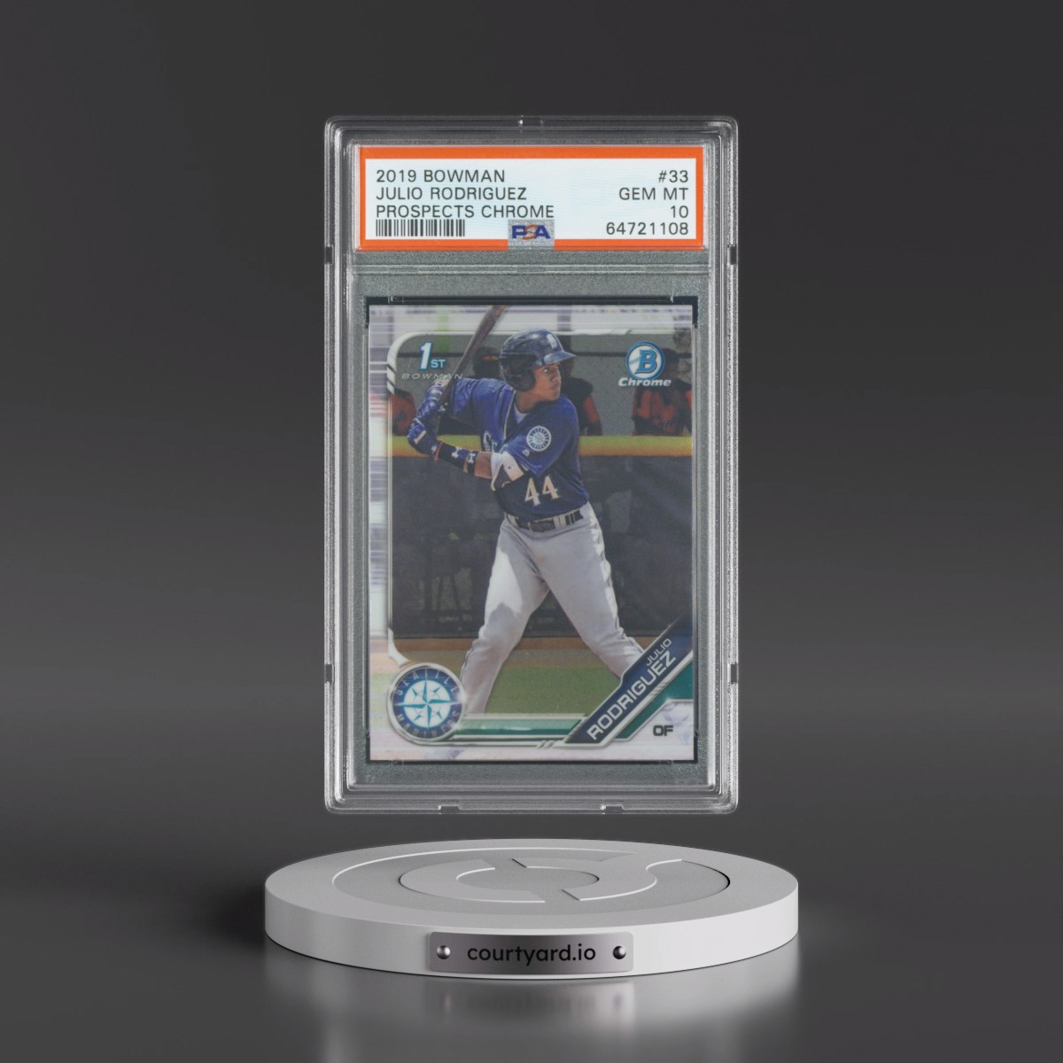 2019 Bowman Prospects Chrome #33 Julio Rodriguez (PSA 10 GEM MINT)