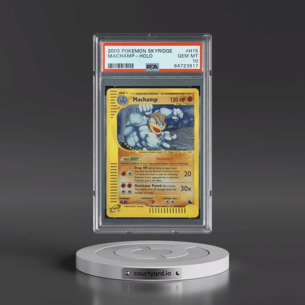 2003 Pokémon Skyridge #H15 Machamp - Holo (PSA 10 GEM MINT)