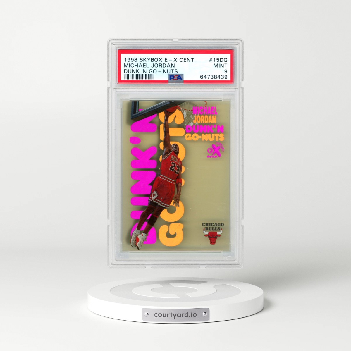 1998 Skybox E-X Century Dunk 'N Go-Nuts #15DG Michael Jordan (PSA 9 MINT)