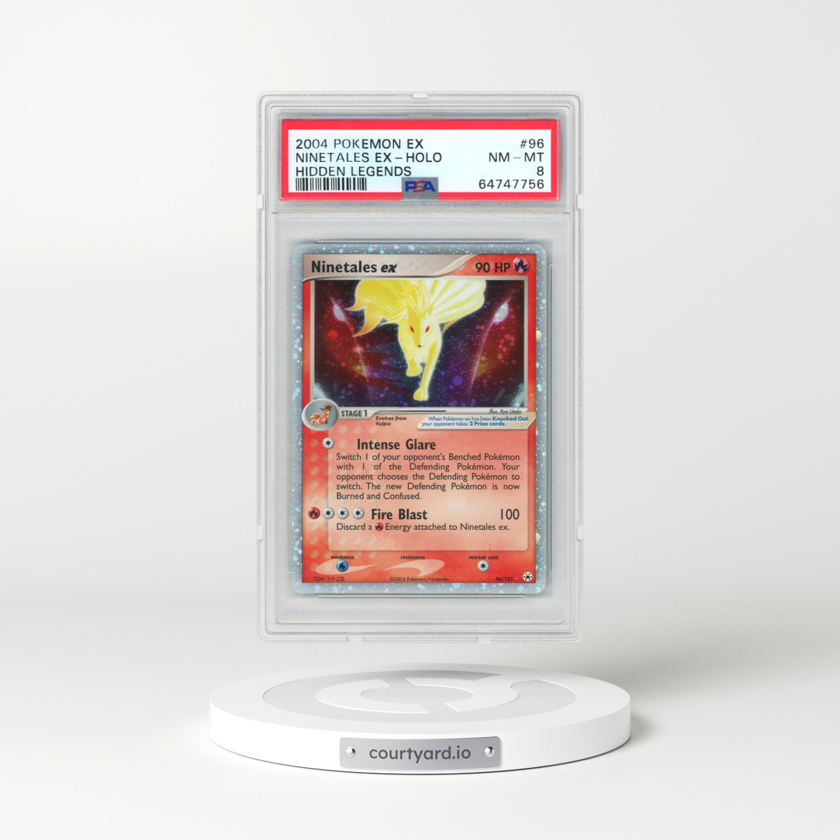 2004 Pokémon EX Hidden Legends #96 Ninetales EX - Holo Holo (PSA 8 NM-MT)