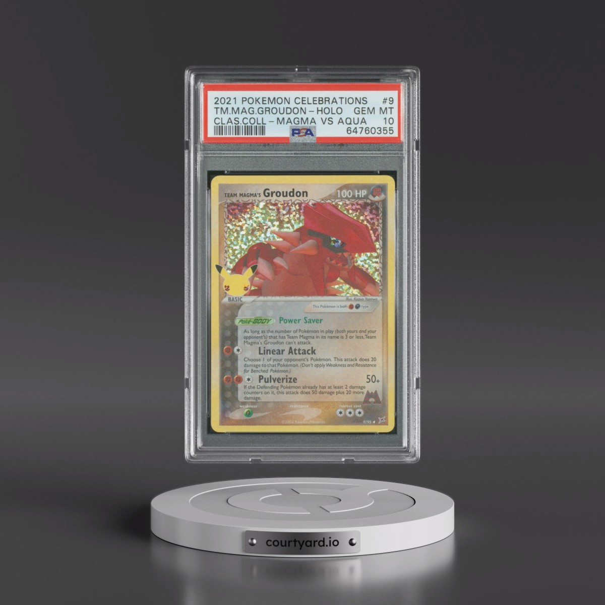 2021 Pokémon Celebrations Classic Collection #9 Team Magma's Groudon - Holo (PSA 10 GEM MINT)