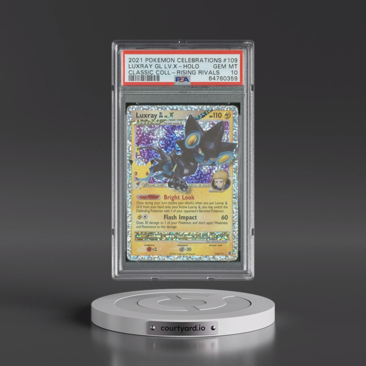 2021 Pokémon Celebrations Classic Collection #109 Luxray GL LV.X - Holo (PSA 10 GEM MINT)