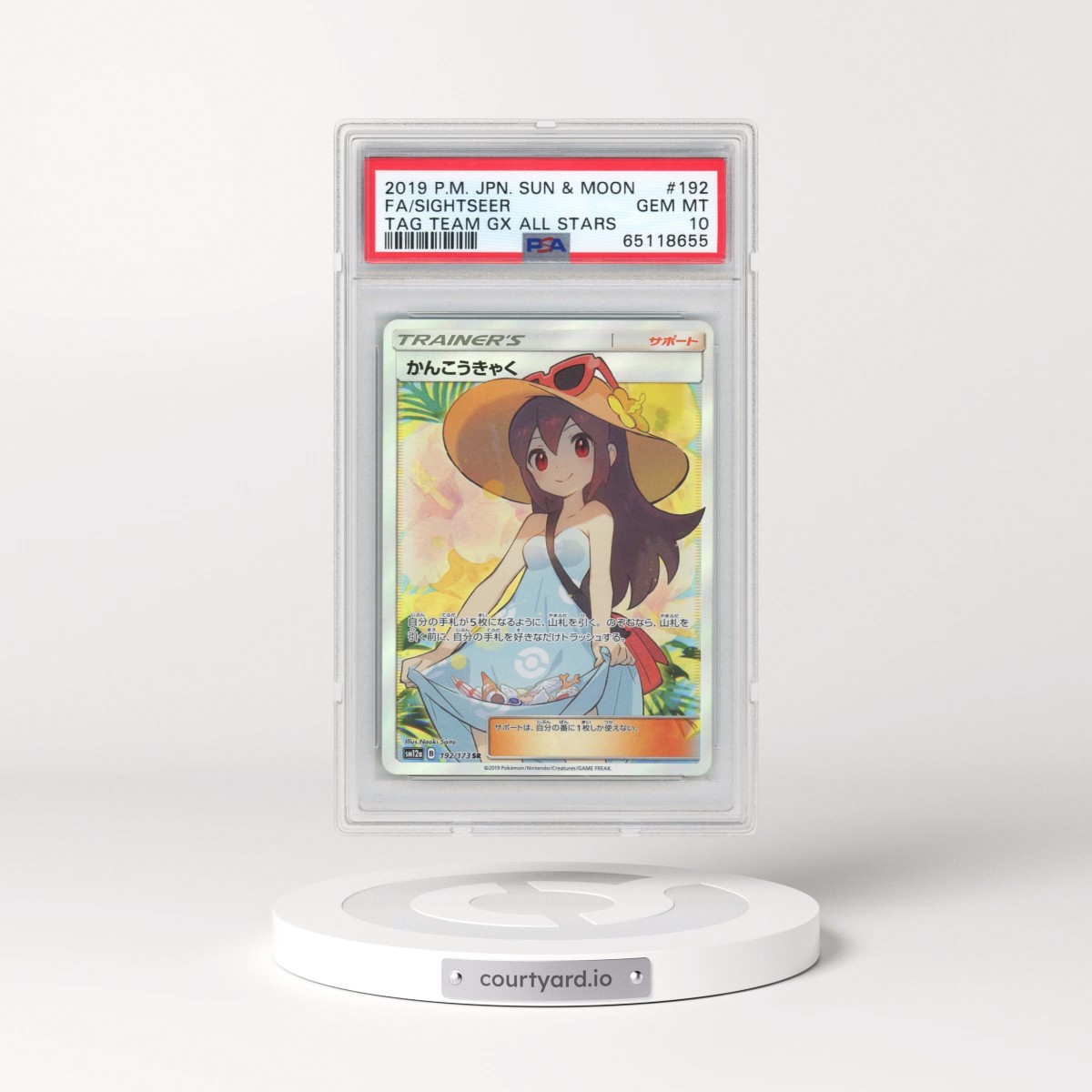 2019 Pokémon Sun & Moon Tag Team GX All Stars #192 Sightseer - Full Art (PSA 10 GEM MINT)