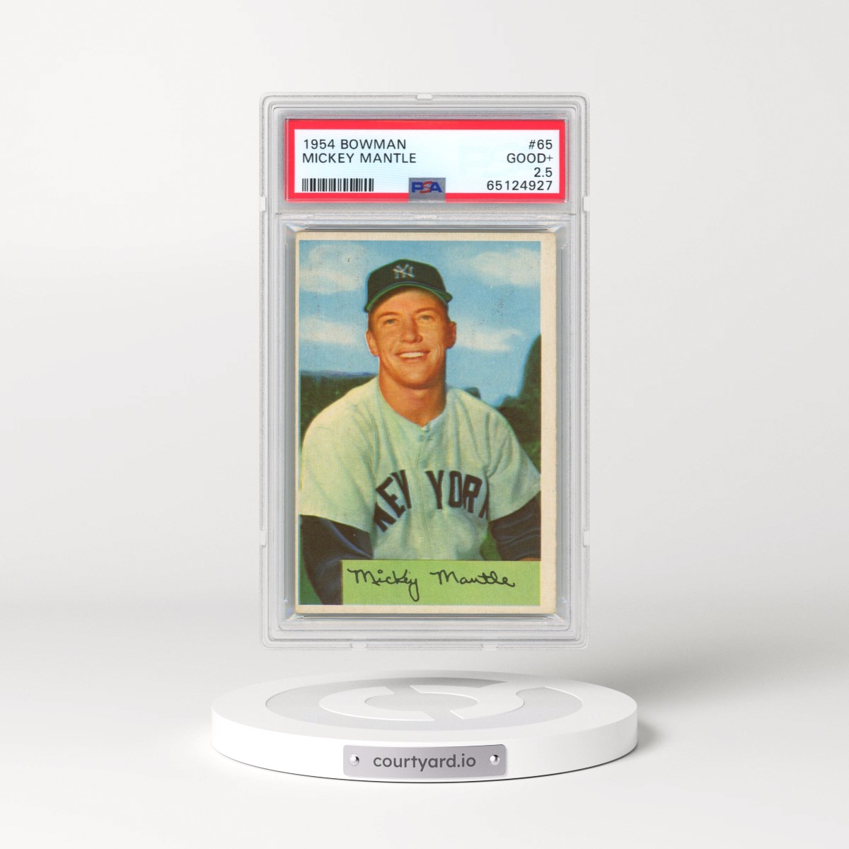 1954 Bowman #65 Mickey Mantle (PSA 2.5 GOOD+)