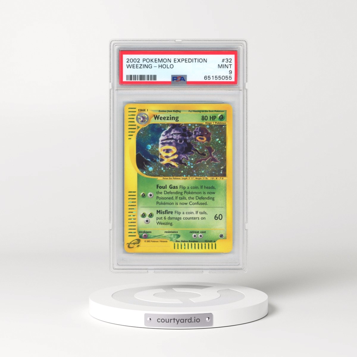 2002 Pokémon Expedition #32 Weezing - Holo (PSA 9 MINT)