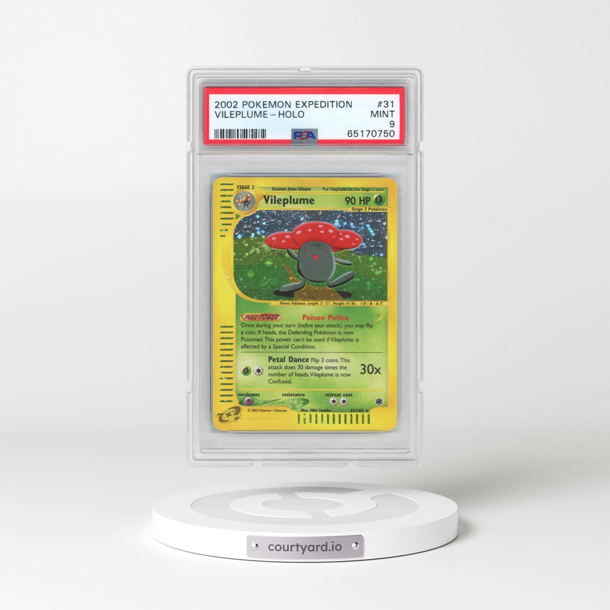 2002 Pokémon Expedition #31 Vileplume - Holo (PSA 9 MINT)