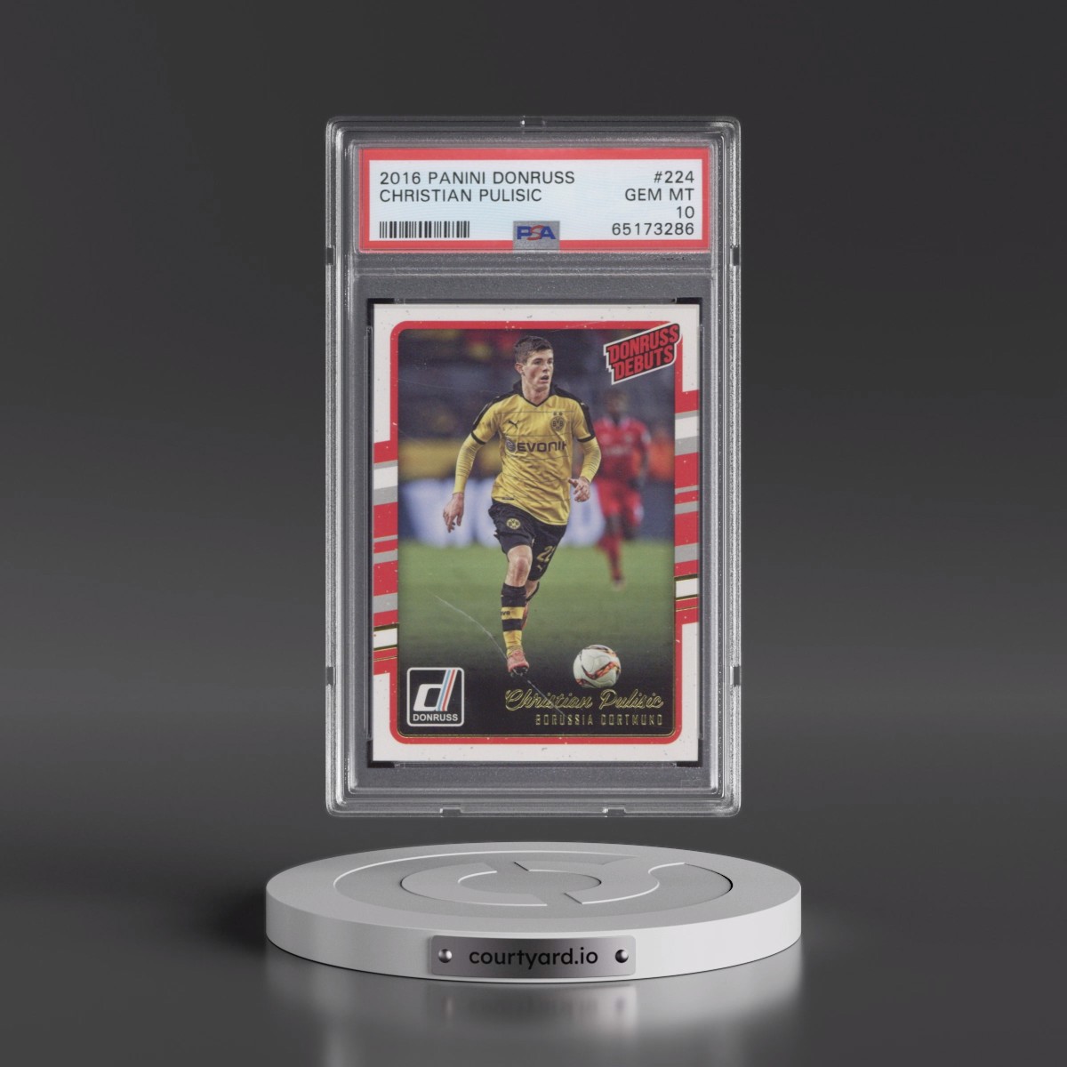 2016 Panini Donruss #224 Christian Pulisic (PSA 10 GEM MINT)