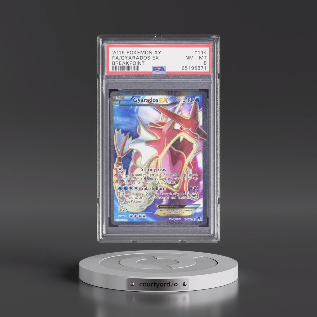 2016 Pokémon XY Breakpoint #114 Gyarados EX - Holo Full Art (PSA 8 NM-MT)