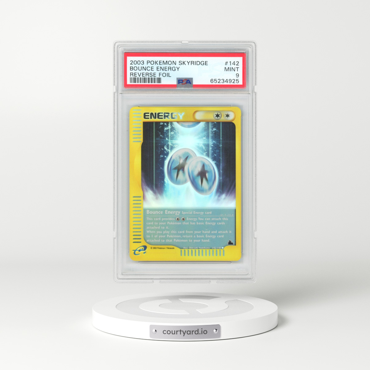 2003 Pokémon Skyridge #142 Bounce Energy - Reverse Foil (PSA 9 MINT)