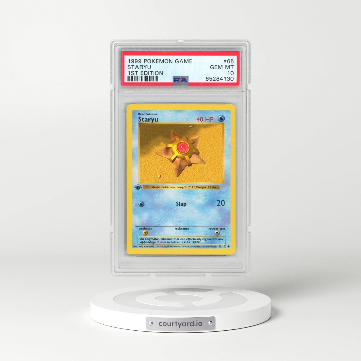 1999 Pokémon Game #65 Staryu - 1st Edition (PSA 10 GEM MINT)