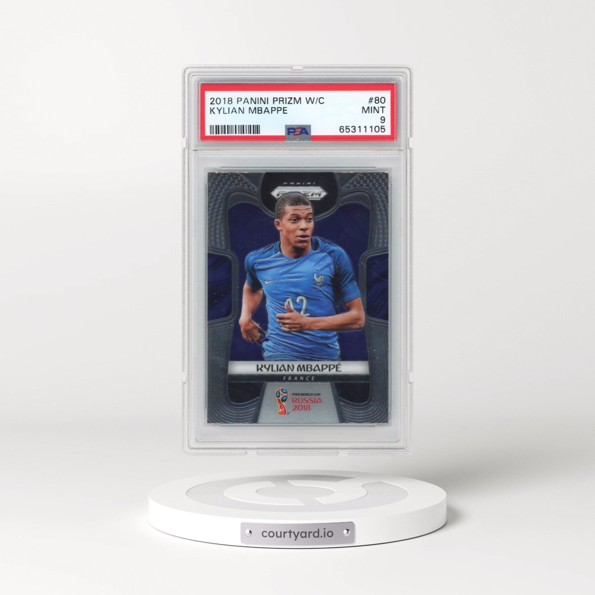 2018 Panini Prizm World Cup #80 Kylian Mbappe (PSA 9 MINT)