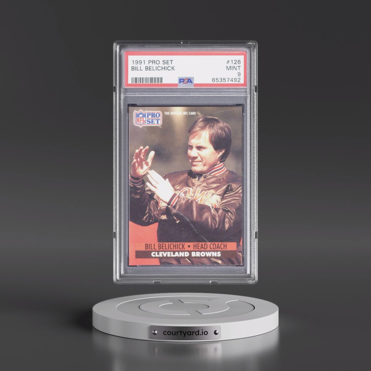 1991 Pro Set #126 Bill Belichick (PSA 9 MINT)