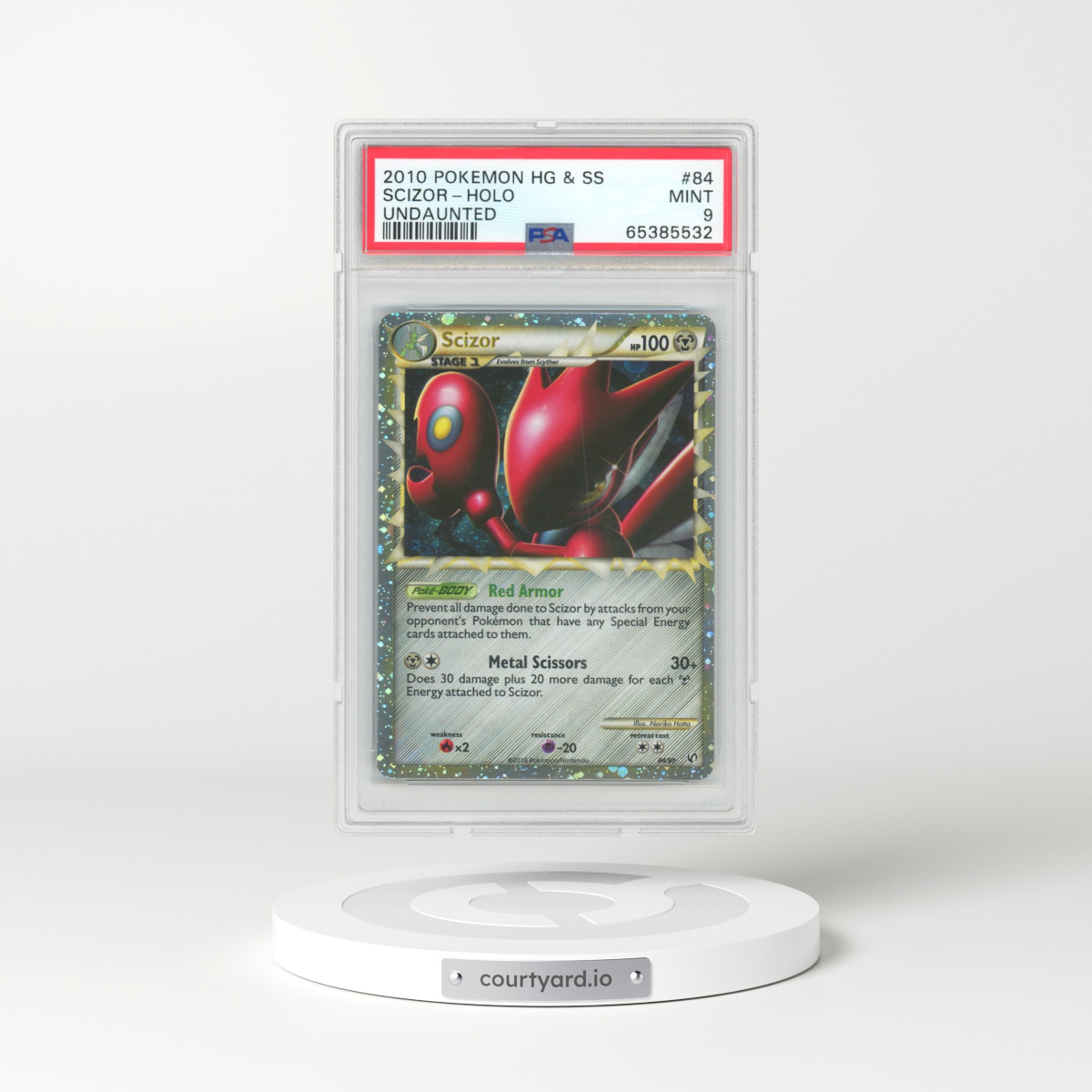 2010 Pokémon Heartgold & Soulsilver Undaunted #84 Scizor - Holo (PSA 9 MINT)