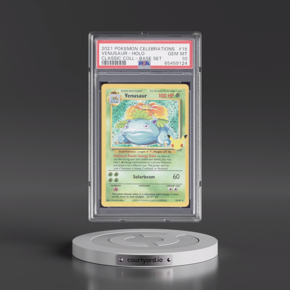 2021 Pokémon Celebrations Classic Collection #15 Venusaur - Holo (PSA 10 GEM MINT)