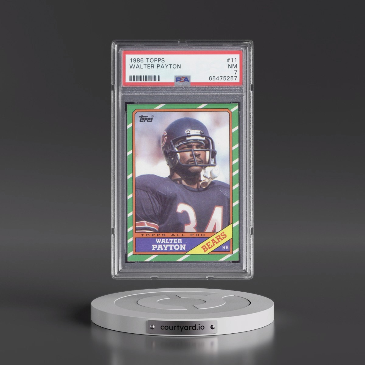 1986 Topps #11 Walter Payton (PSA 7 NM)