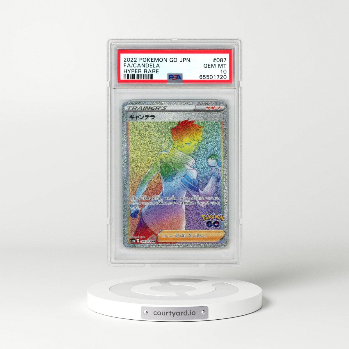 2022 Pokémon Go #087 Candela - Full Art Hyper Rare (PSA 10 GEM MINT)