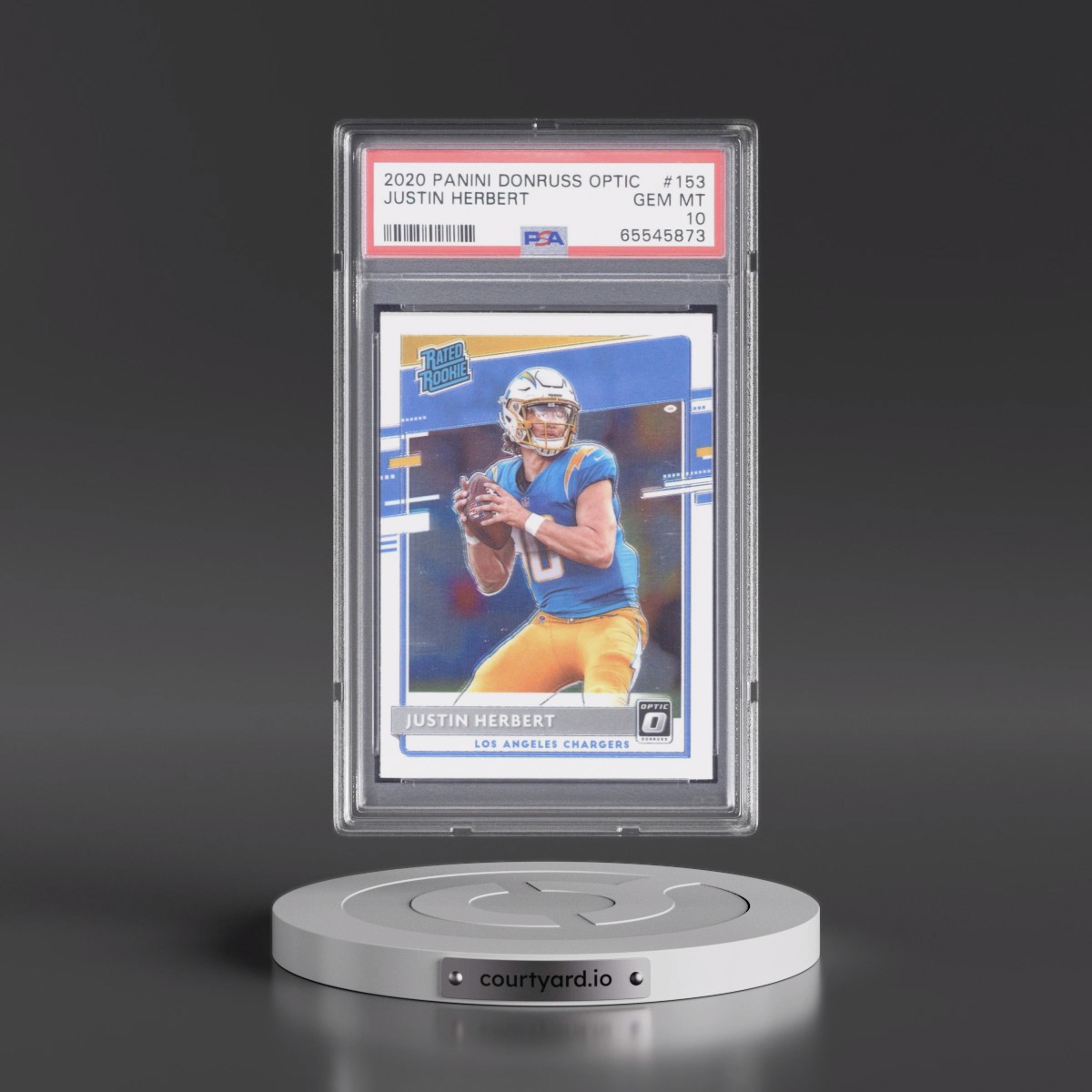 2020 Panini Donruss Optic #153 Justin Herbert (PSA 10 GEM MINT)
