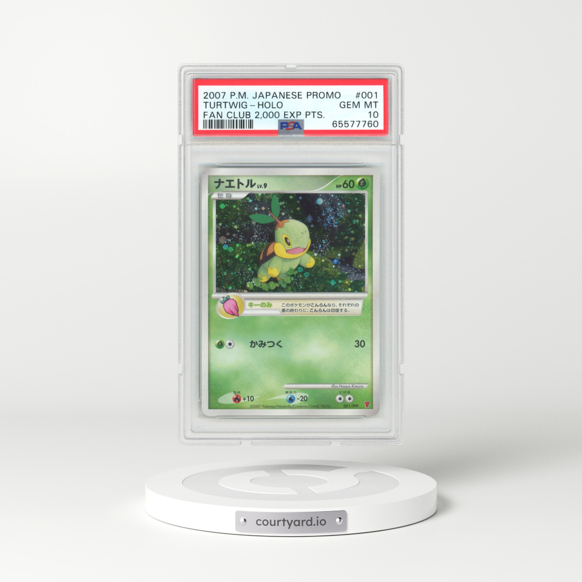 2007 Japanese Fan Club 2,000 Points #1 Turtwig - Holo (PSA 10 GEM MINT)