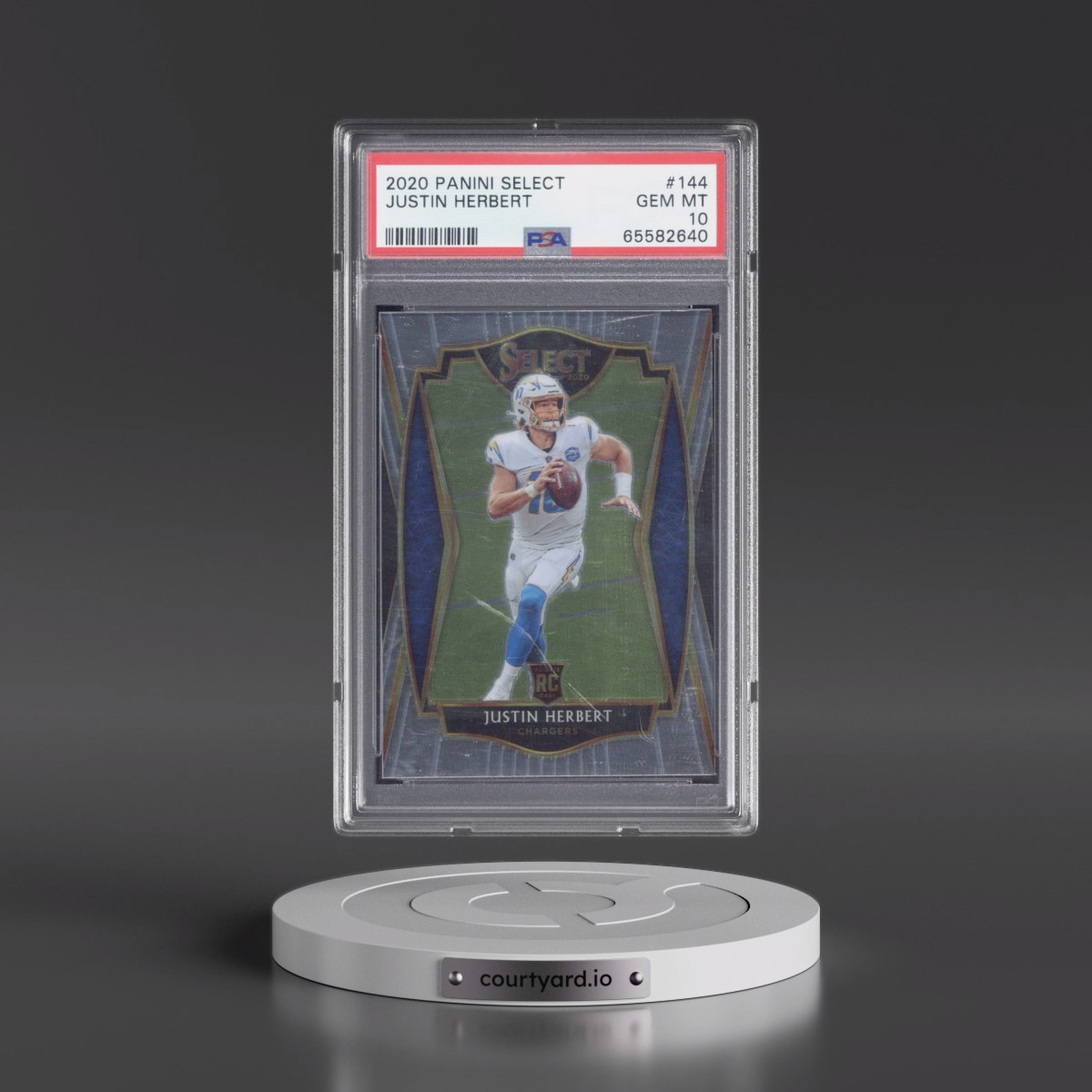 2020 Panini Select #144 Justin Herbert (PSA 10 GEM MINT)