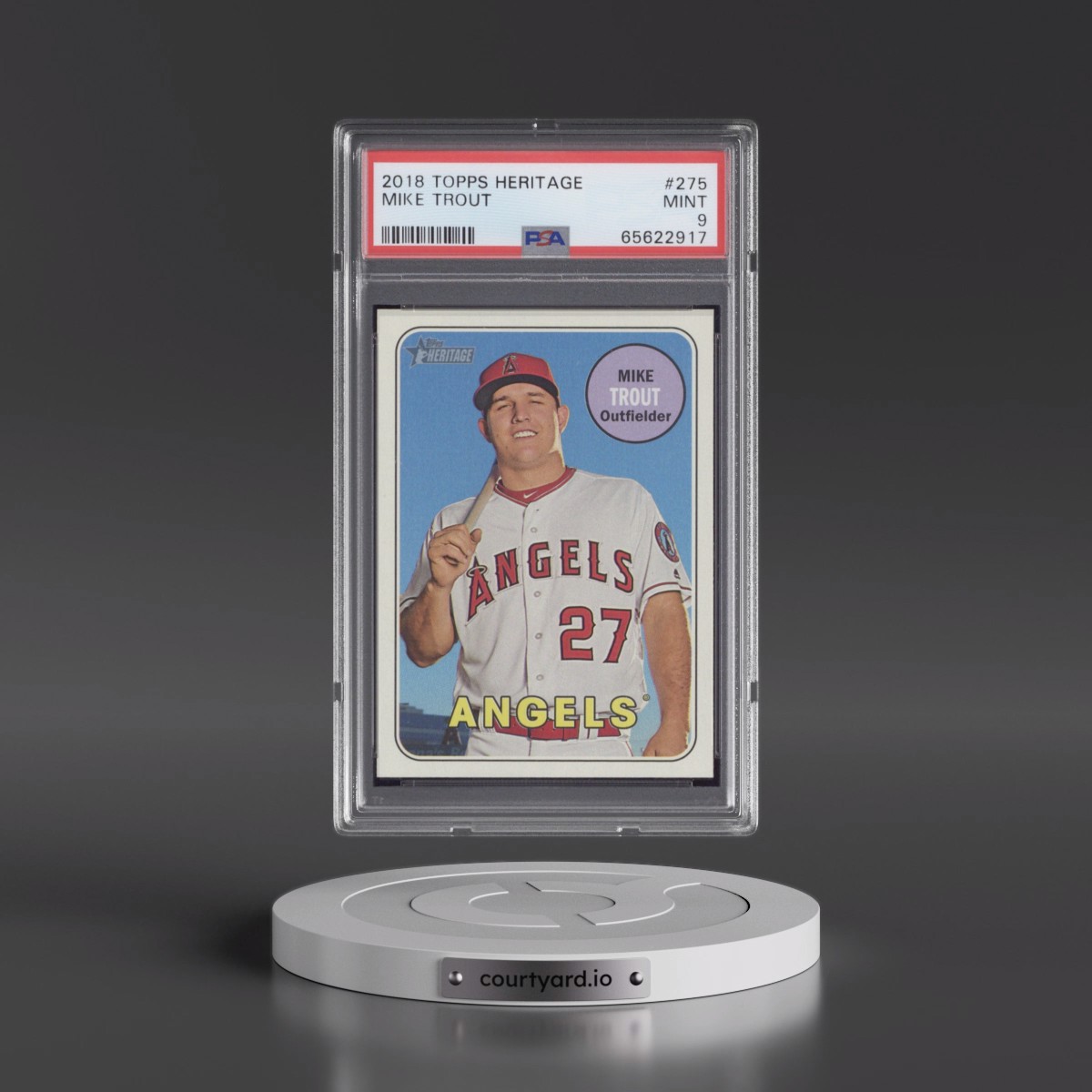 2018 Topps Heritage Mike Trout #275 PSA 9