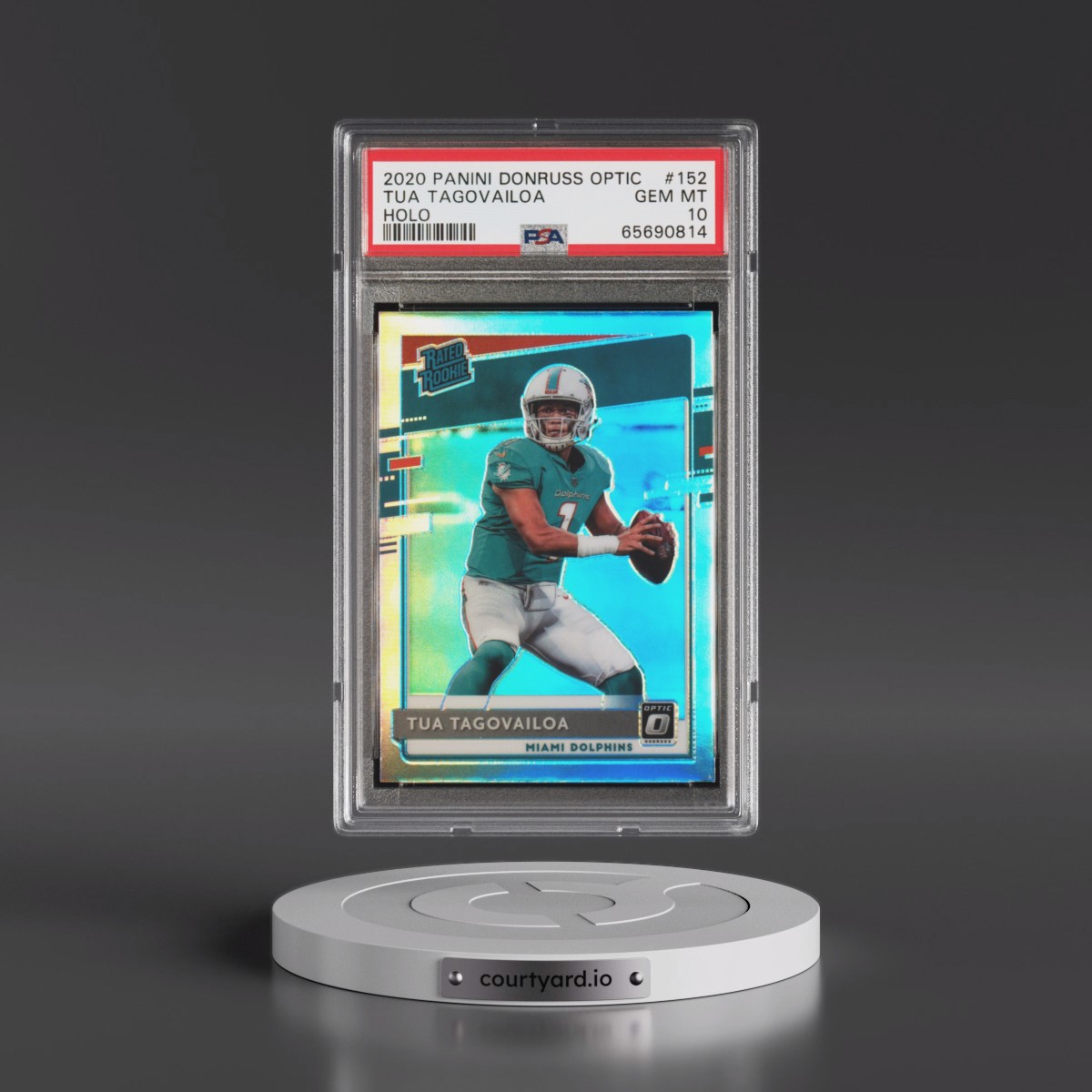 2020 Panini Donruss Optic #152 Tua Tagovailoa - Holo (PSA 10 GEM MINT)