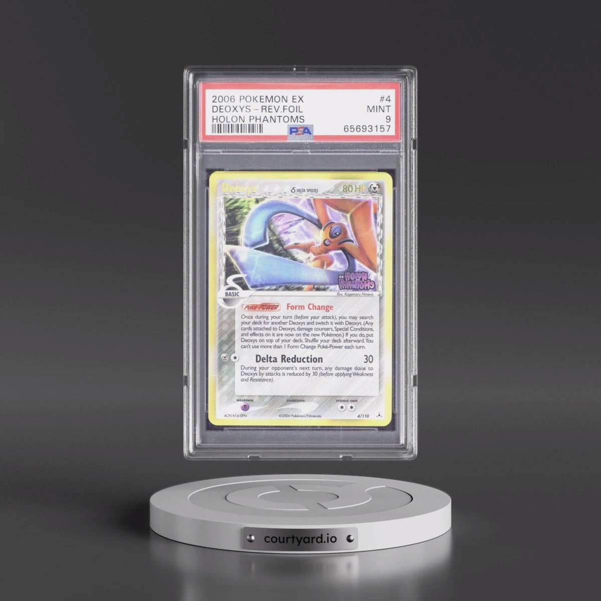 2006 Pokémon EX Holon Phantoms #4 Deoxys - Reverse Foil (PSA 9 MINT)