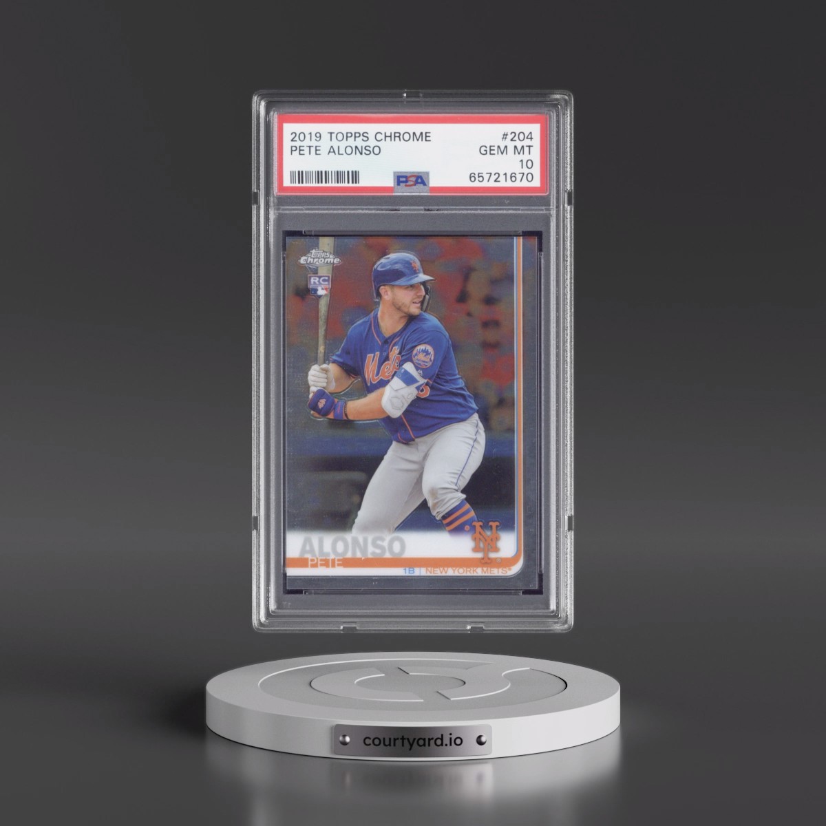 2019 Topps Chrome #204 Pete Alonso (PSA 10 GEM MINT)