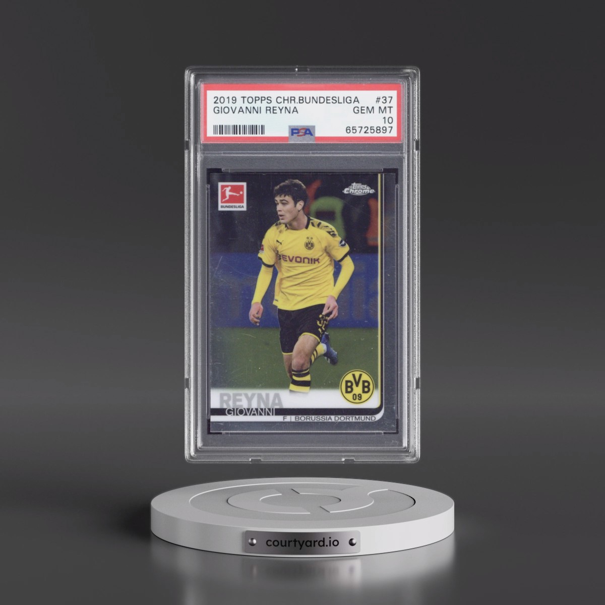 2019 Topps Chrome Bundesliga #37 Giovanni Reyna (PSA 10 GEM MINT)
