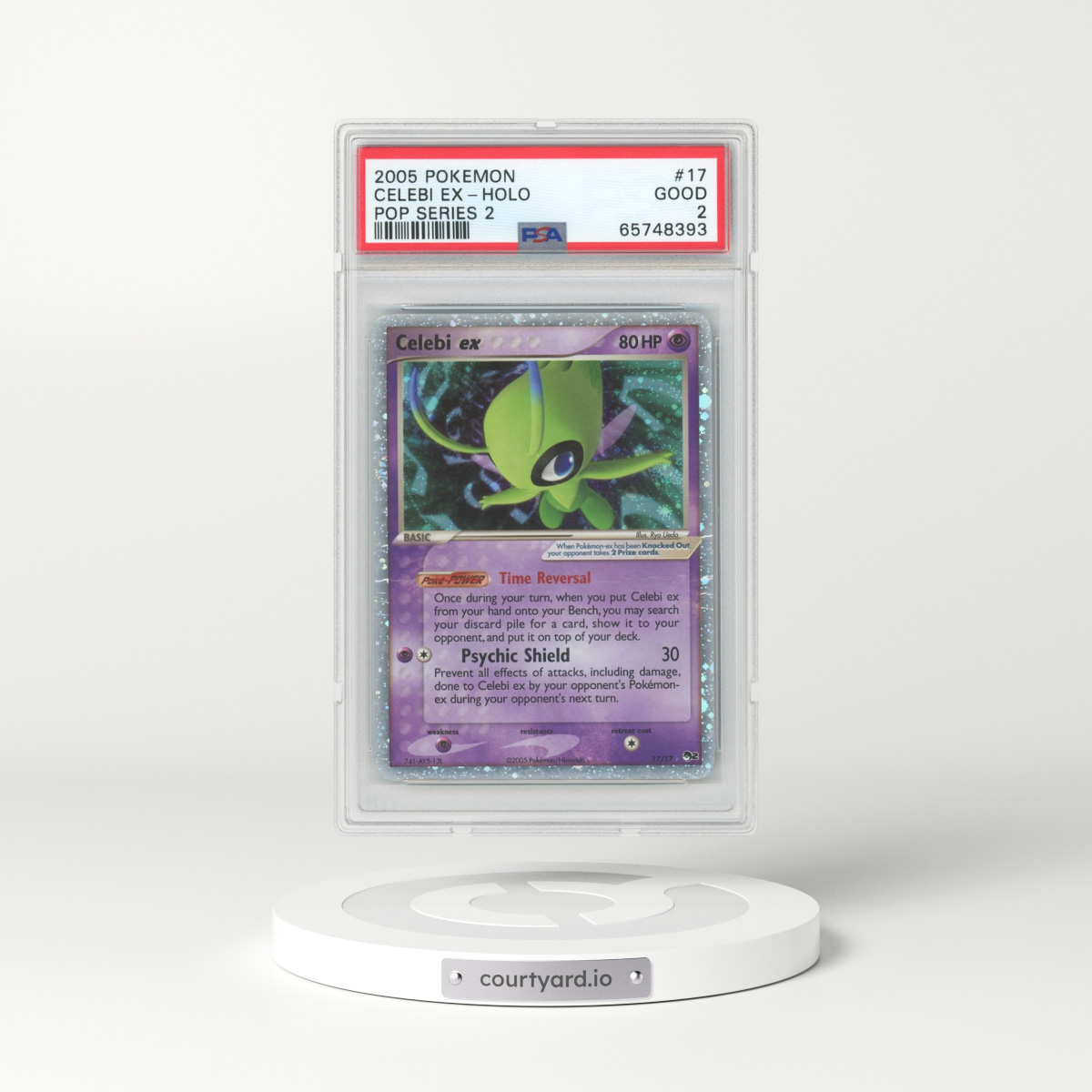 2005 Pokémon Pop Series 2 #17 Celebi EX - Holo (PSA 2 GOOD)
