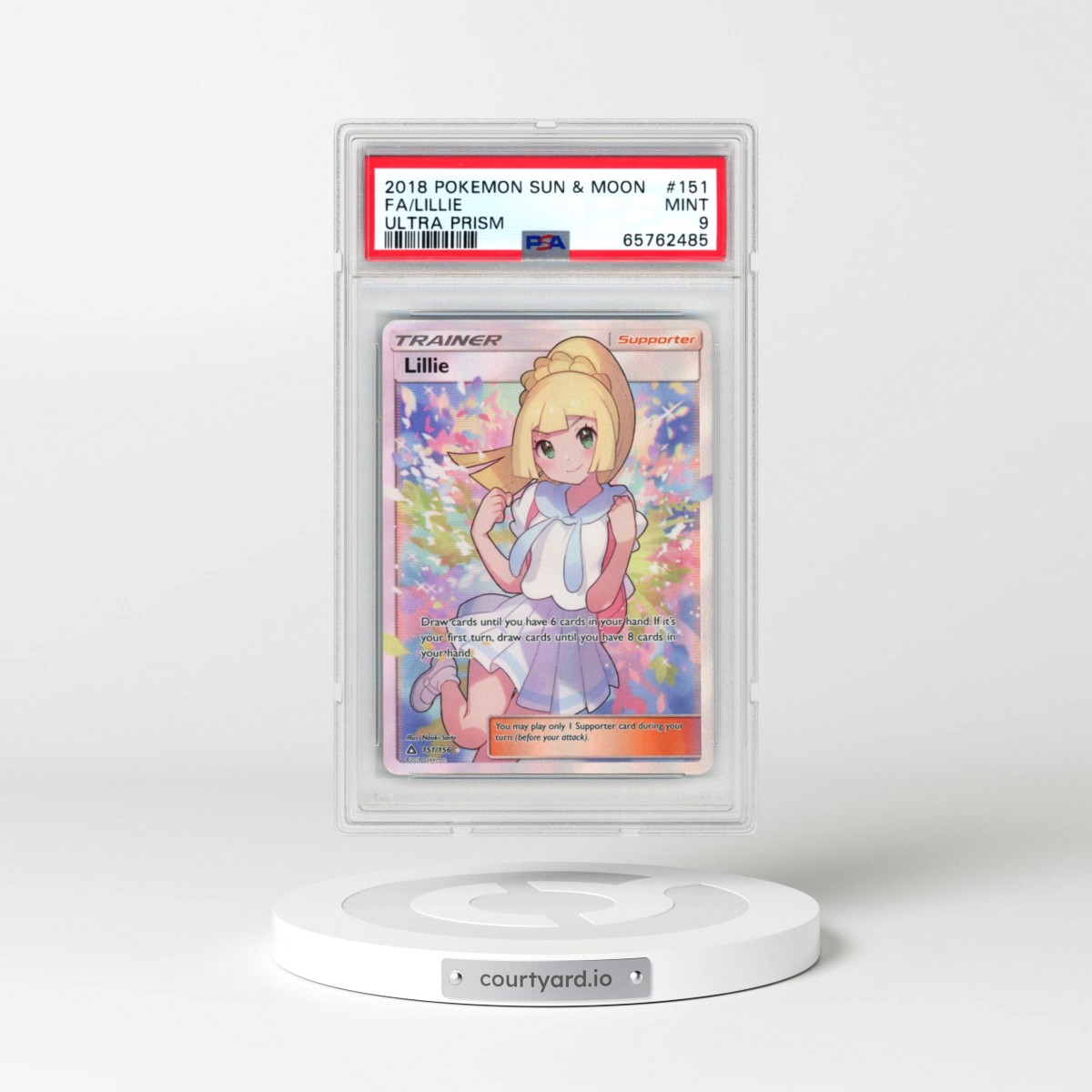 2018 Pokémon Sun & Moon Ultra Prism #151 Lillie - Full Art (PSA 9 MINT)