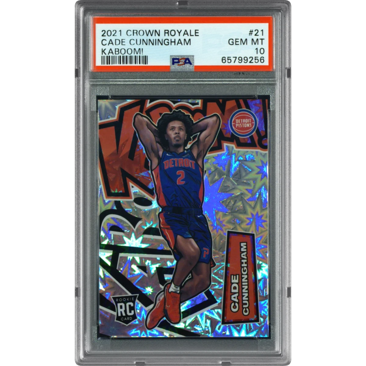 2021 Panini Crown Royale Kaboom! #21 Cade Cunningham, PSA 10