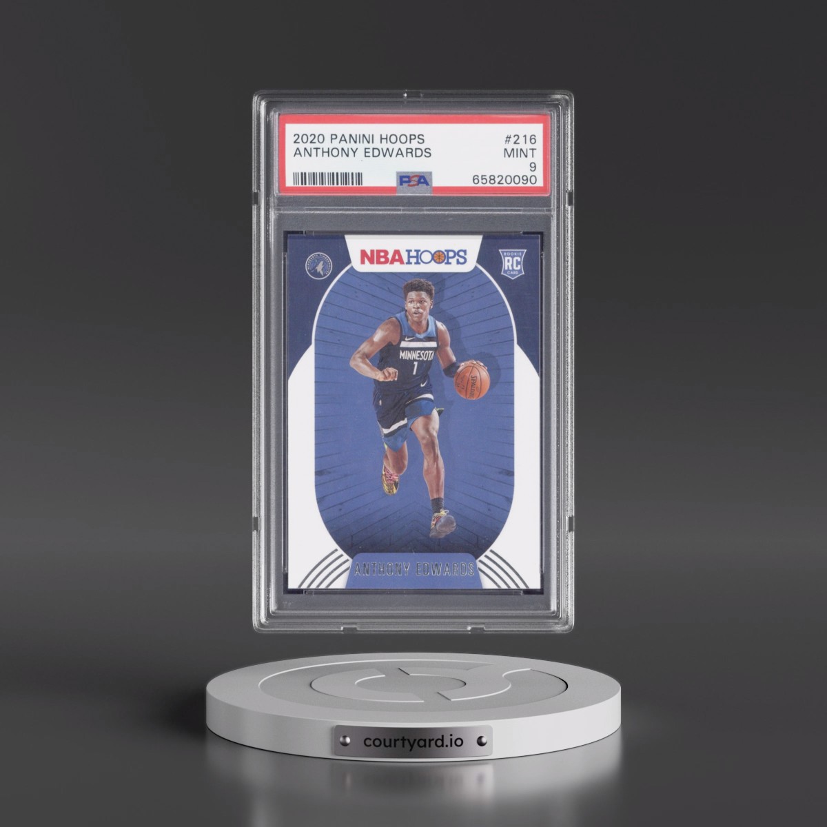 2020 Panini Hoops #216 Anthony Edwards (PSA 9 MINT)