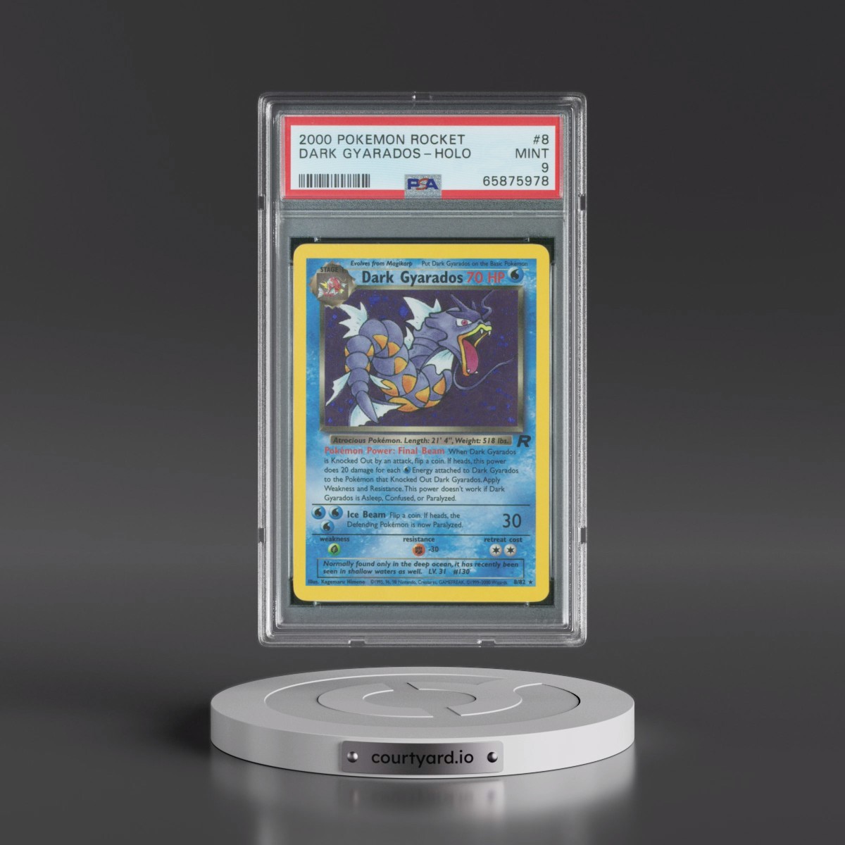 2000 Pokémon Rocket #8 Dark Gyarados - Holo (PSA 9 MINT)