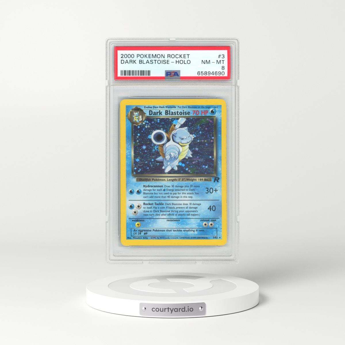 2000 Pokémon Rocket #3 Dark Blastoise - Holo (PSA 8 NM-MT)