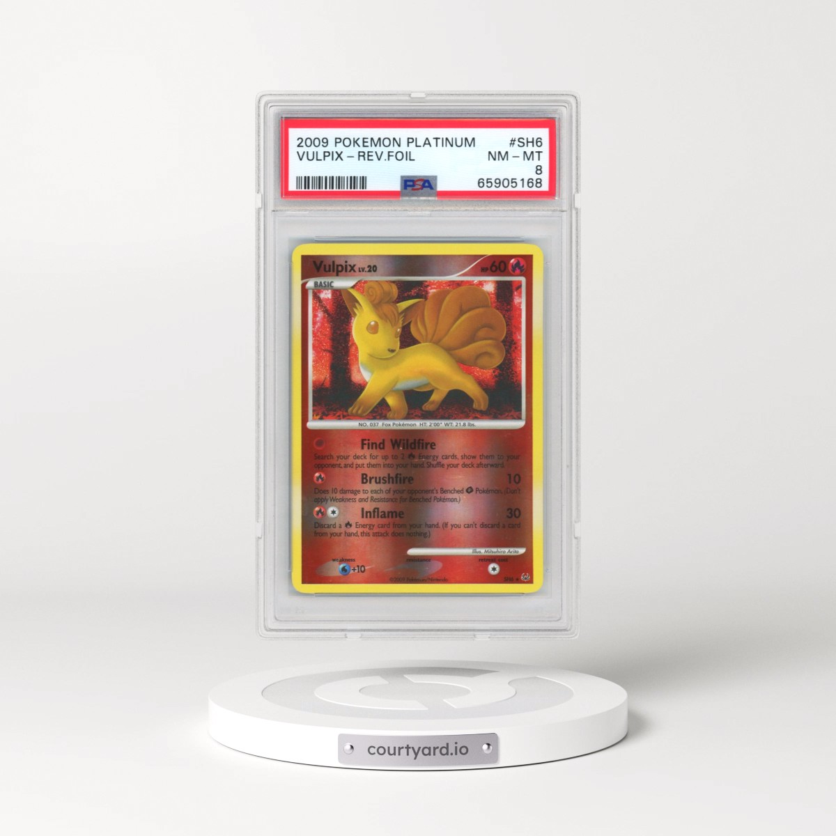 2009 Pokémon Platinum #SH6 Vulpix - Reverse Foil (PSA 8 NM-MT)