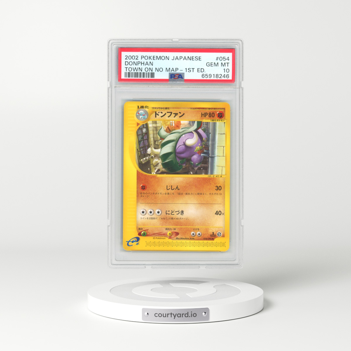2002 Pokémon the Town on No Map #054 Donphan - 1st Edition (PSA 10 GEM MINT)