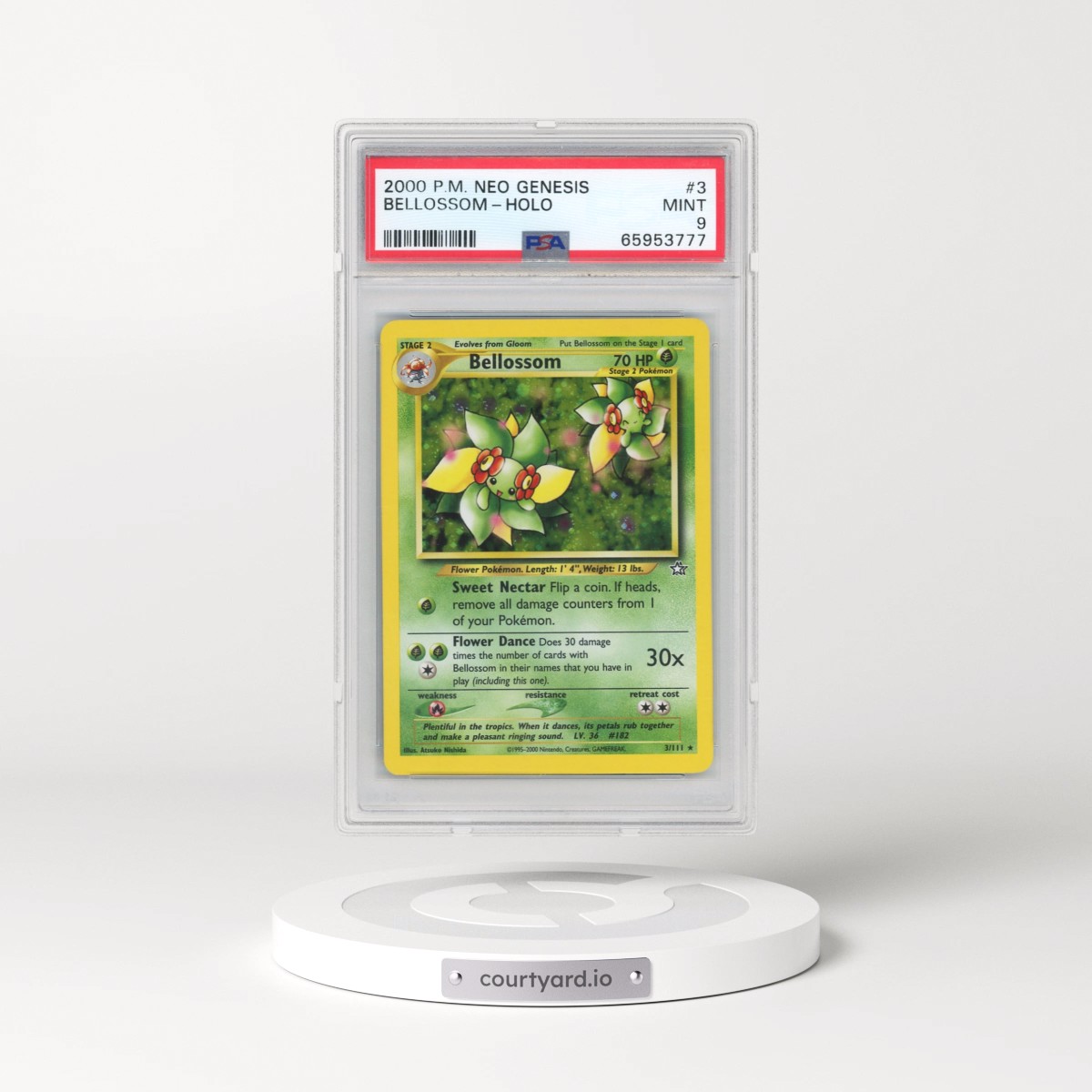 2000 Pokémon Neo Genesis #3 Bellossom - Holo (PSA 9 MINT)