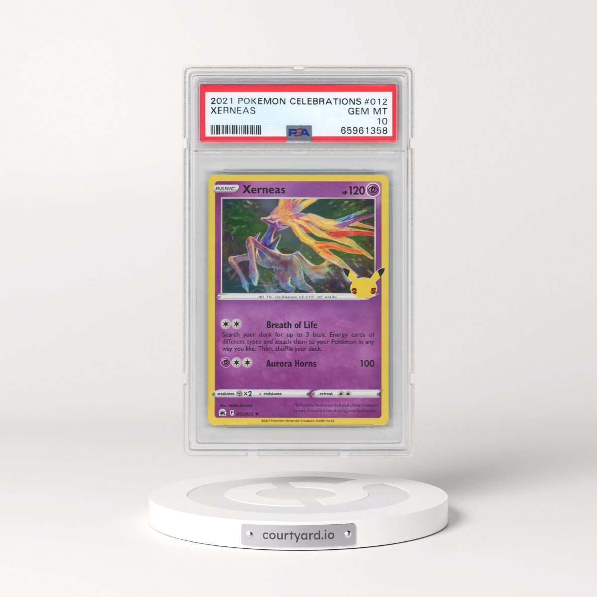 2021 Pokémon Celebrations #012 Xerneas (PSA 10 GEM MINT)